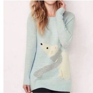 Lauren Conrad polar bear blue sweater